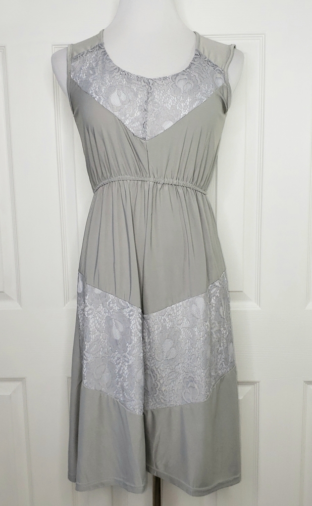 Jon & Anna Lacy Sleeveless Dress Gray Size Small NWT